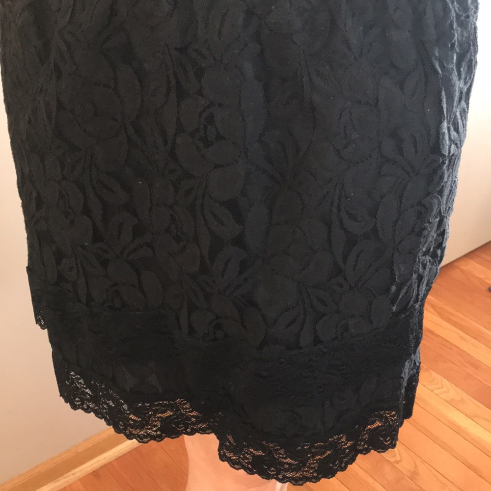 The Limited: Black floral lace skirt NWT